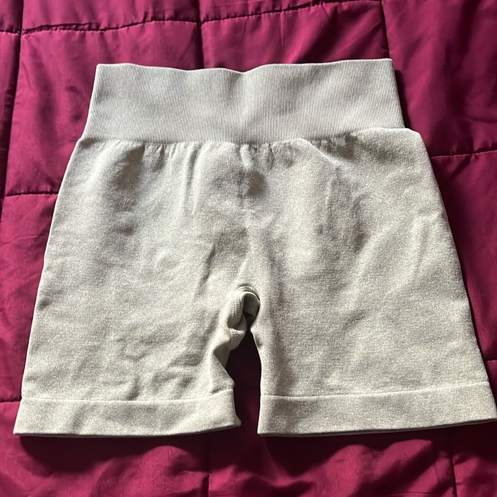 light green/matcha green biker or workout shorts